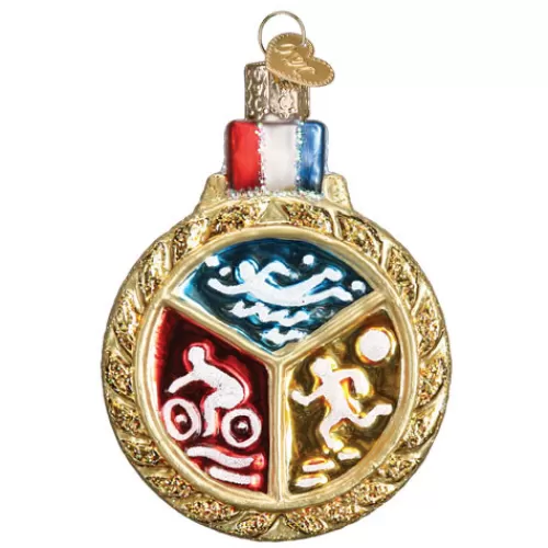 Sport Ornaments>Tannenbaum Holiday Shop Triathlon Medalion