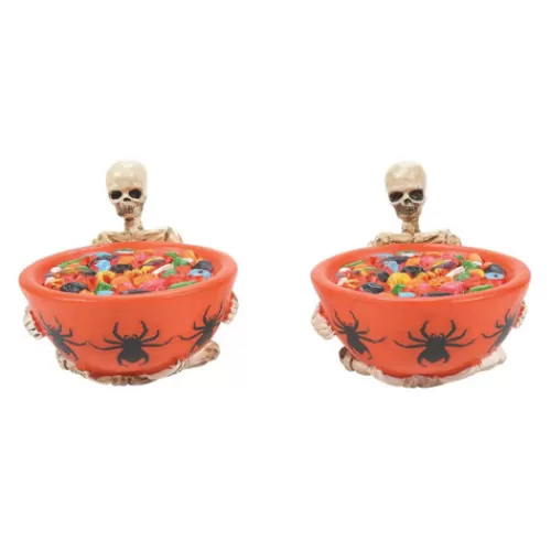 Department 56 - Halloween Village>Tannenbaum Holiday Shop Trick Or Dare Treat Bowls, Set Of 2