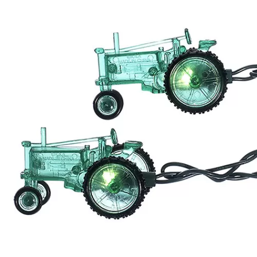 Lights And Lite-Up Decor>Tannenbaum Holiday Shop Ul 10-Light Green Tractor Light Set