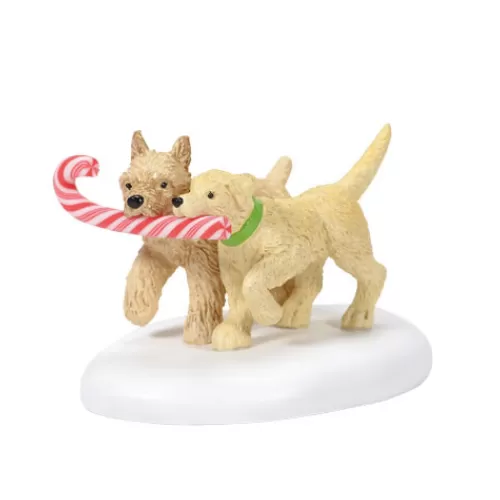 Department 56 - Villages^Tannenbaum Holiday Shop Village Accessories - Peppermint Pups