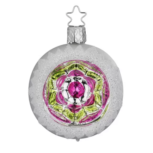 Traditional Christmas Ornaments>Tannenbaum Holiday Shop White/Pink Reflection Ornament