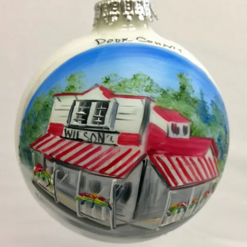 Door County Ornaments And Gifts>Tannenbaum Holiday Shop Wilson's Glass Ball Ornament