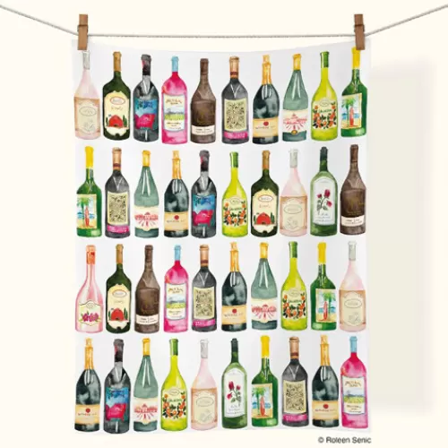 Towels>Tannenbaum Holiday Shop Wine Cellar, Cotton Tea Towel